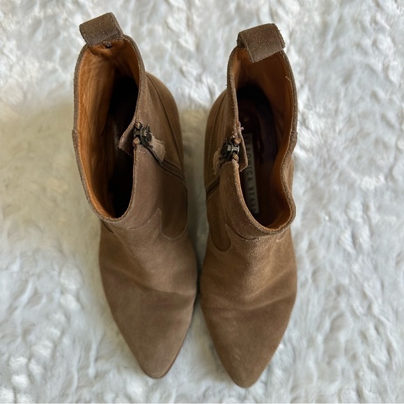 Veronica Beard Tanner Suede Leather Zip Ankle Boot Size 37.5 US 6.5 - Picture 7 of 13